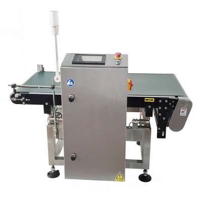 heavy duty dynamic checkweigher with heavy pusher rejector for 25kg and 50kg bags and cartons